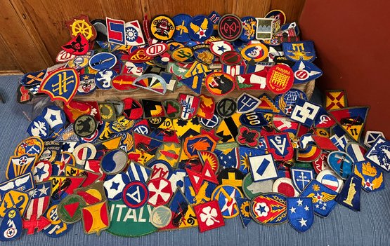 Large Lot Of WWII Military Patches