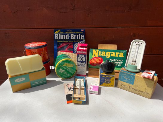 Vintage Kitchen Gadgets With Original Boxes, And Vintage Household Items. Fun!