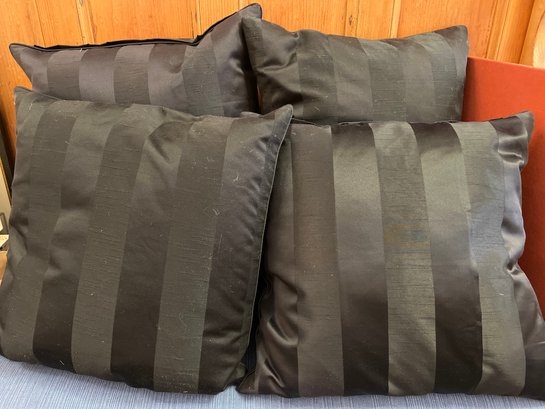 4- Black Ikea Henrika Pillows