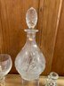 Crystal Wine Glasses, Glass Candle Holders With Silver Inlay, Cut Glass Decanter, Crystal Pedestal Bowl & More