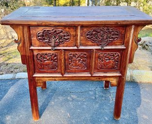 Antique Chinese Alter Cabinet, Circa 1800-1849 Shang Dong 120 Years Old