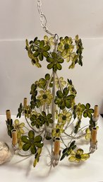 Acrylic Flower Green And Yellow Chandelier