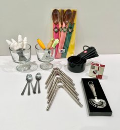 Kitchen Lot: Cheese Spreaders, Nut Crackers, Measuring Spoons And More