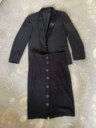 Rafaella By Ricky Freeman 5/6 Black Blazer And Francesca Sterlacci Medium Black Skirt