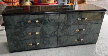 Black And Grey 6 Draw Dresser