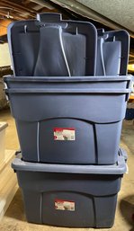 3 Large Rubbermaid Containers 25 Gallon