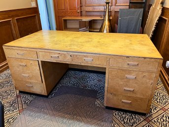 Hand Crafted Burl Wood Office Desk