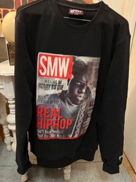 Mens Large SMW Sweatshirt Hologram Biggie Smalls