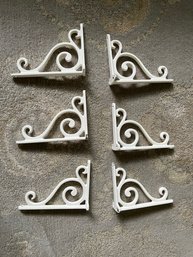 6 Metal Shelf Brackets