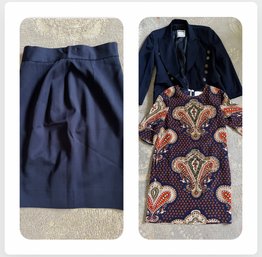 Moschino Blue Skirt/jacket And Phillips Skirt Size 4