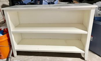 White 2 Tier Wood Shelf