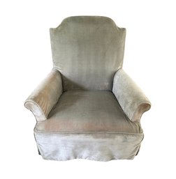 Silver Fabric Comfy Chair