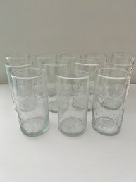 12-Hand Blown Drinking Glassware Made In Mexican