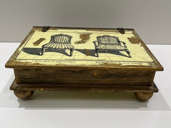 Victorian Chairs Keepsake Wood Box