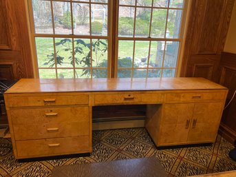 Hand Crafted Burl Wood Desk