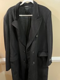 Long Black Coat Made In Russia. Didnt See Size But Would Say L / XL Dry Clean Only