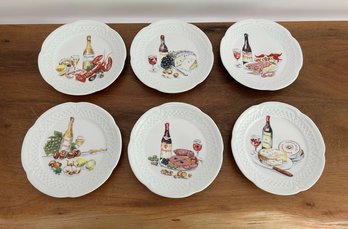 6-Perry Haute Porcelaine Decorative Plates Made In France