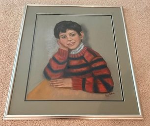 Portrait Of Boy In Stripes