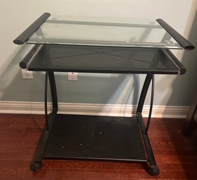 Metal And Glass Computer Desk