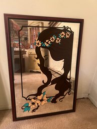 Lady With Crown Of Flowers Mirror