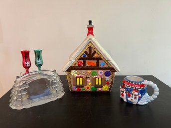 Gingerbread Cookie Jar, Snowman Mug, Winter Wonderland Frame And More