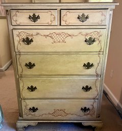 Painted Wood Chest Of Draws