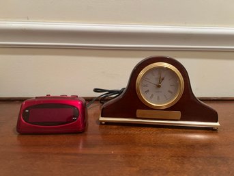 Mantle Clock And Compact Clock Radio