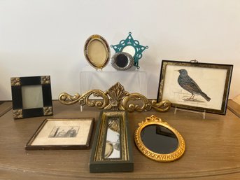 Italian Mosaic Frame, Picture Frames, Gold Wall Hangings, A History Of Birds Antique Print, And More