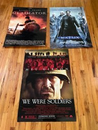 3 Movie Posters: Matrix, We Were Soldiers And Gladiator