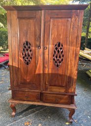 Wood Entertainment Cabinet Can Be Converted Into A Wardrobe