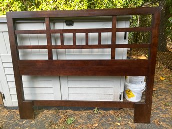 All Wood Queen Headboard, Foot Board And All In Between.