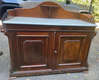 Antique Cabinet With Marble Top