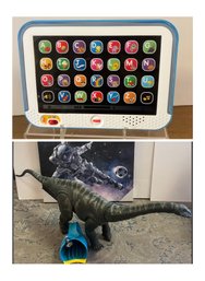 Fisher Price Smart Stages, Toy Dinosaur, Astronaut Playing Soccer Canvas Print, Sand Shovel & Sonic Watch