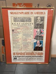 1976 Shakespeare In American Exhibit Poster