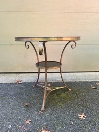 Neoclassical Bronze And Marble Empire Style Gueridon Table, Two-Tier