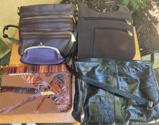 Black And Brown Purses: Leather Change Purse, Liz Claiborne, David Mehler For Dame, Nine West And Lee Sands