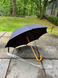 Black Umbrella With Wooden Handle