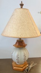 Early 1900s Milk Glass Lamp