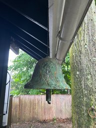 Mid Century Modern Pottery Bell (blueish)