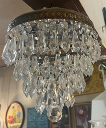 Vintage Crystal Small Chandelier