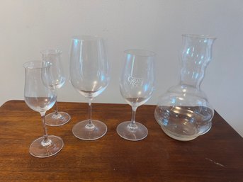 Reidel Lot: Wine Glasses And Decanter