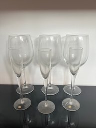 3 Wine Glass And 3 Hungary Cognac Glasses