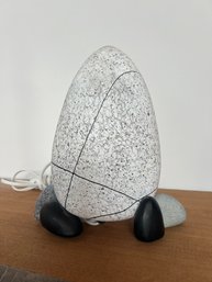 Signed Sculpture Rock Like Night Light