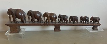 Carved Wood Elephant Bridge