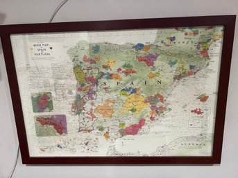 2014 Delong Company Wine Map Of Spain And Portugal