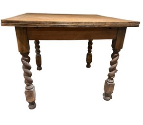 Antique Square Kitchen Table Barley Twist