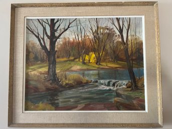 Fall River Scene Signed Newman