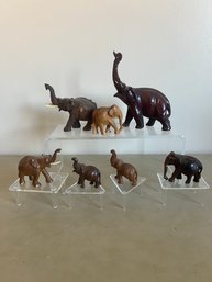 7- Wood Elephants