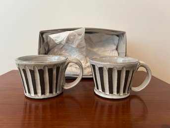 2 Cari Moss Ceramic Mugs