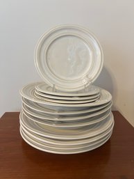 Juliska Acanthus Plates, Pasta Bowls And Dessert Plates